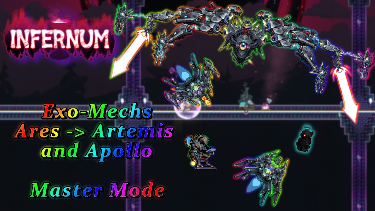 EXO-MECH CHAOS | Exo-Mechs (Ares + Artemis & Apollo) - Master Mode | Terraria Infernum Mode