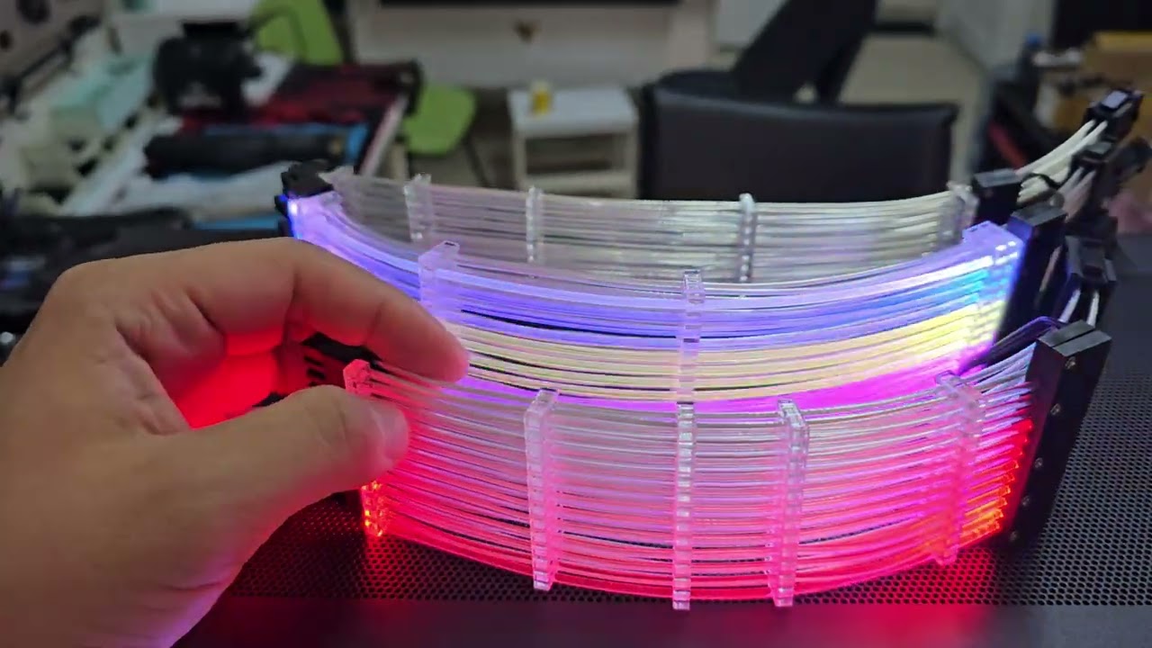 Argb 24 pin ve GPU ışıklı Sleeve Kablolar