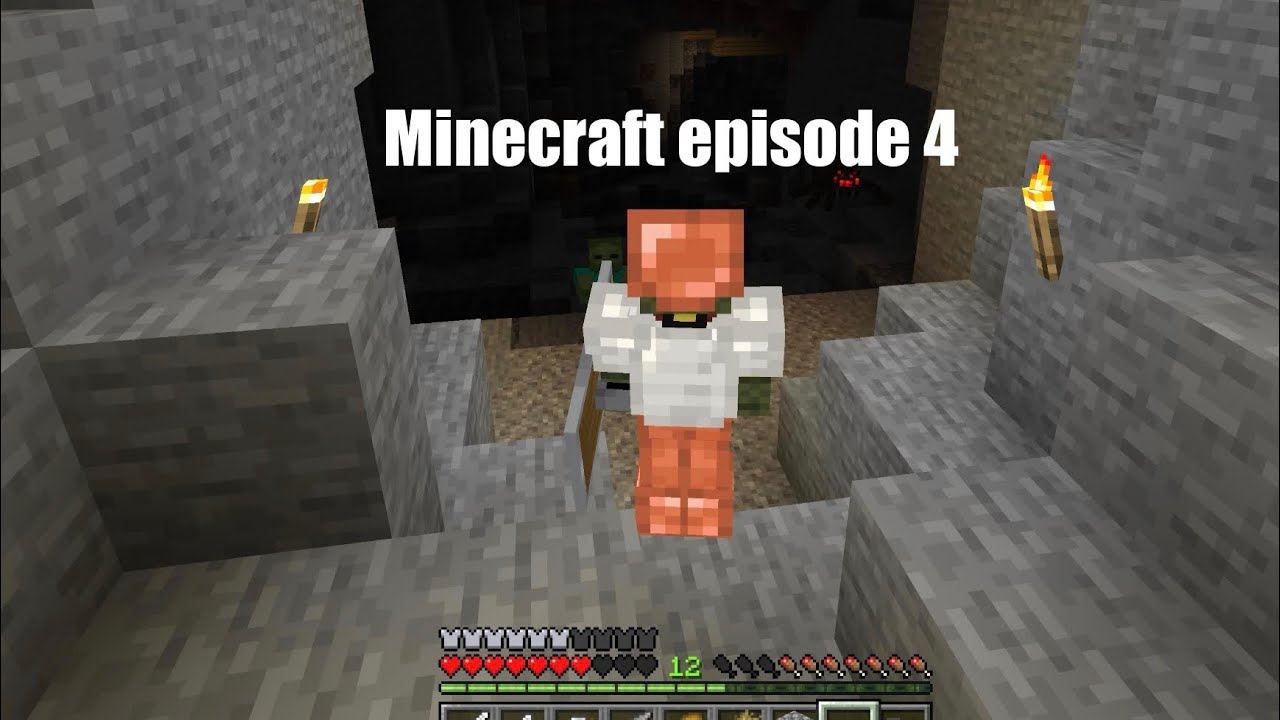 I found a cave!￼ Minecraft episode￼ 4