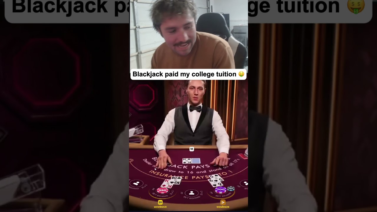 Blackjack paid off my college tuition 💰🤑 #blackjack #poker #tablegames #maxwin #bigwin #trending