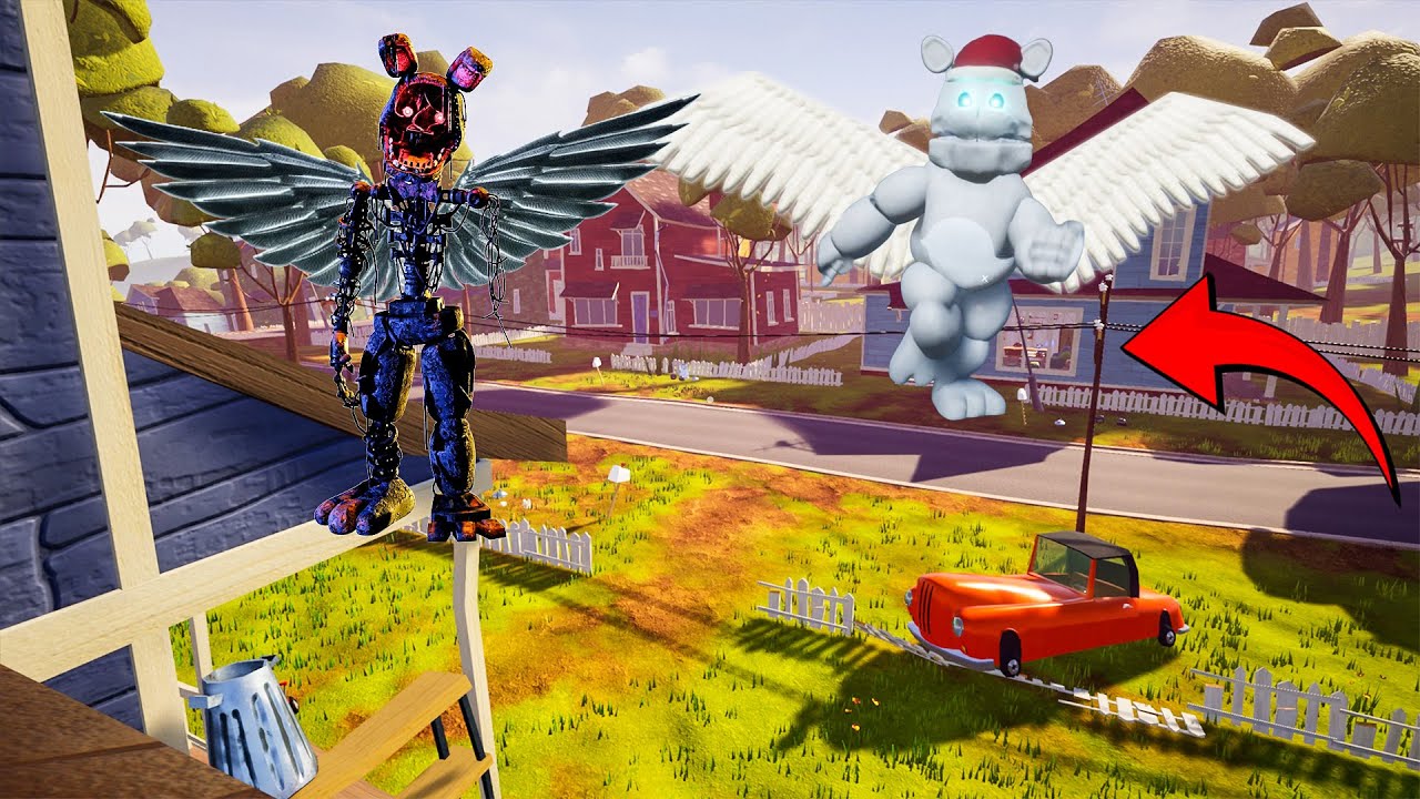 FLYING IGNITED BONNIE and FREDBEAR are TERRIFYING in Hello Neighbor!