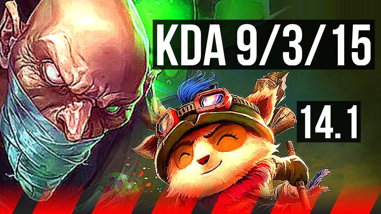 SINGED vs TEEMO (TOP) | 9/3/15, 600+ games | NA Master | 14.1