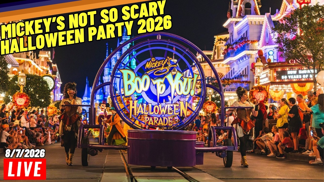 🔴Live 2026 Mickey's Not So Scary Halloween Party at the Magic Kingdom Walt Disney World 8/7/2026