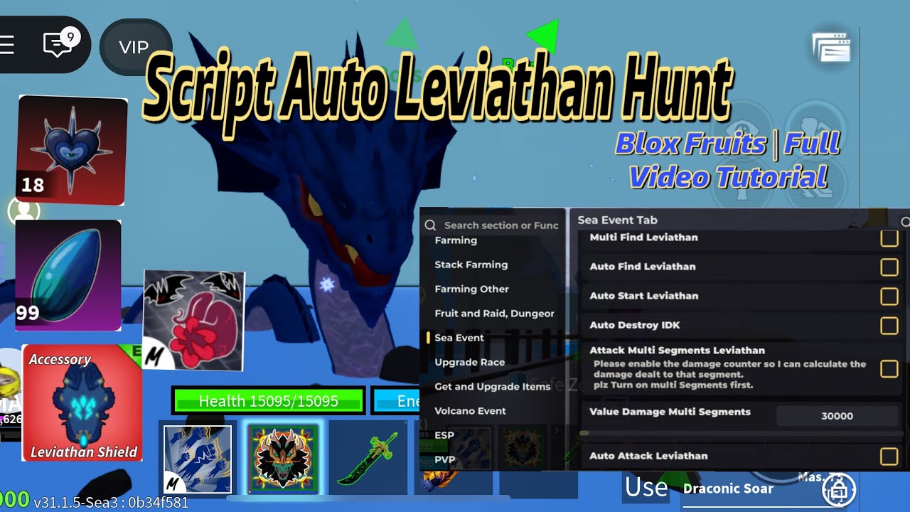 Script Auto Spawn Leviathan Blox Fruits | Banana Cat Hub Showcase | Best Script Full Tutorial Video