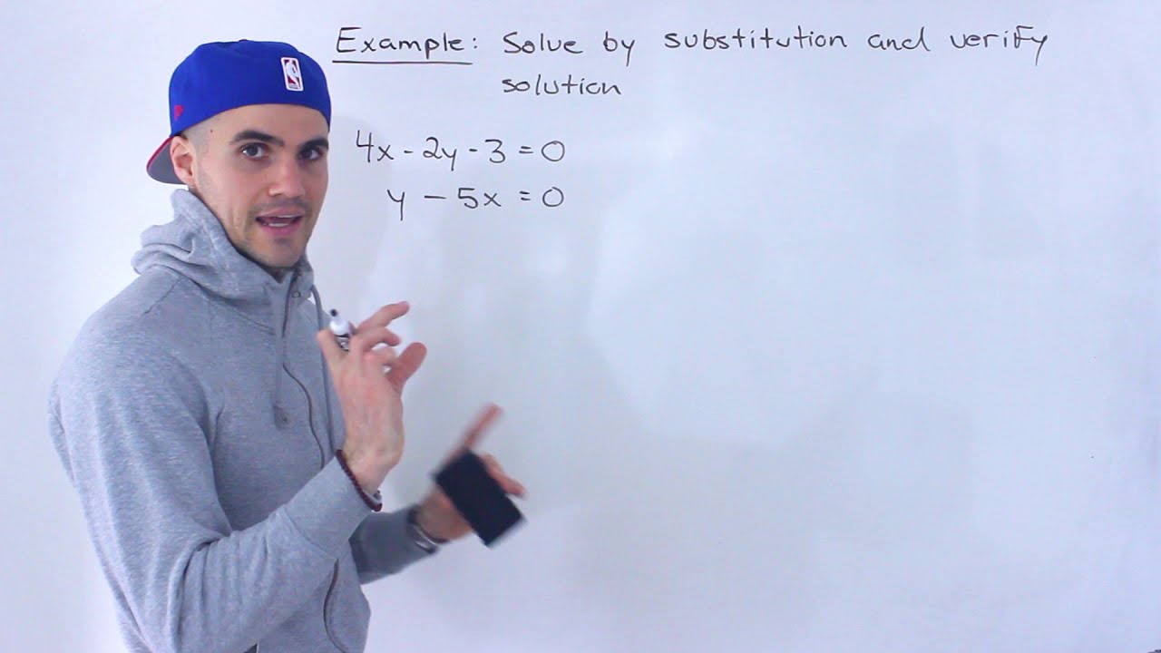 MPM2D (Академическая математика 10 класса) - Решение линейных систем методом подстановки и провер...