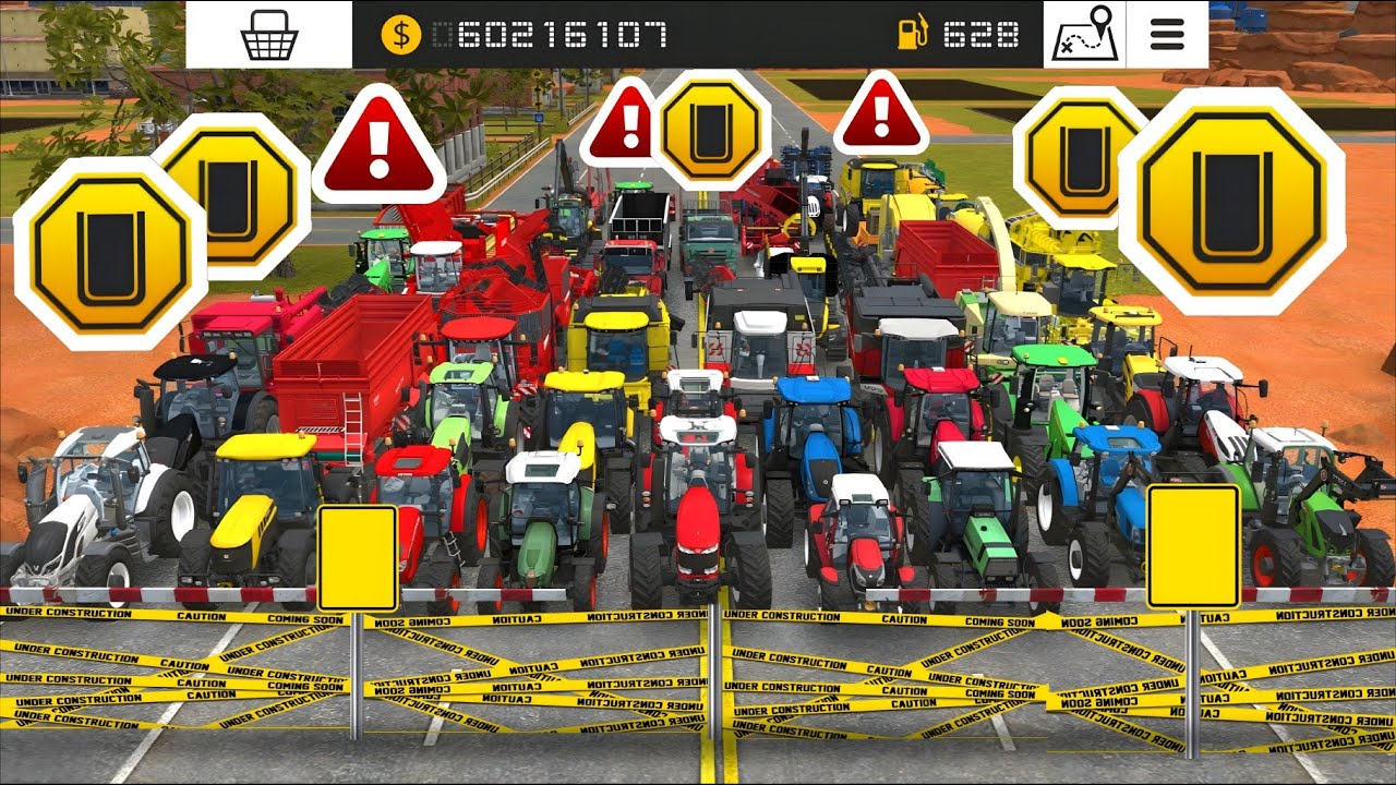 Traffic Jam On Highway Road 😱 In Fs18 ! Farming Simulator 18 Transport Many Tractors | Fs 18 #fs18 