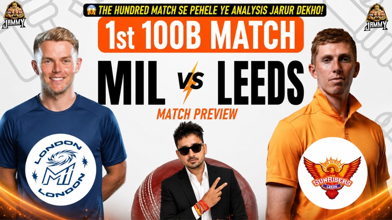 MI London vs Sunrisers Leeds, 1st T20 Analysis | The Hundred League | MIL vs Leed Cricket Prediction