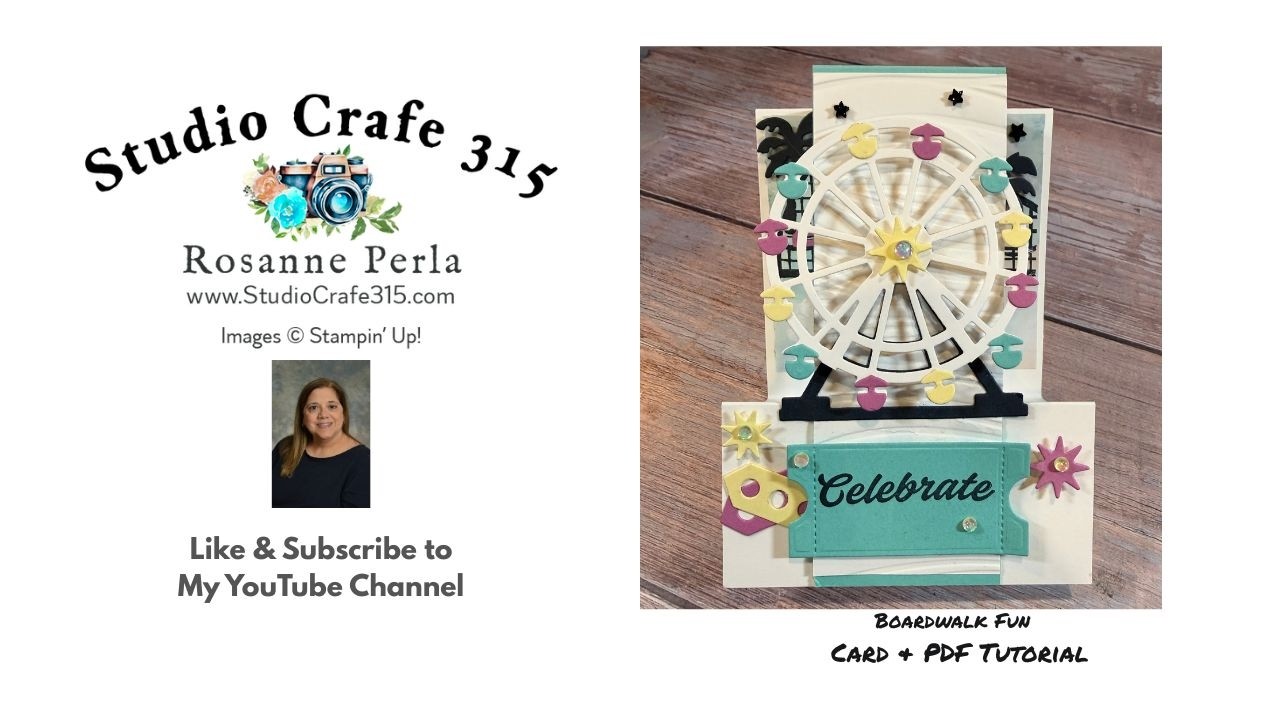 Spinning Boardwalk Ferris Wheel Fun Fold #diy #tutorial #papercraft #craft #greetingcard #handmade