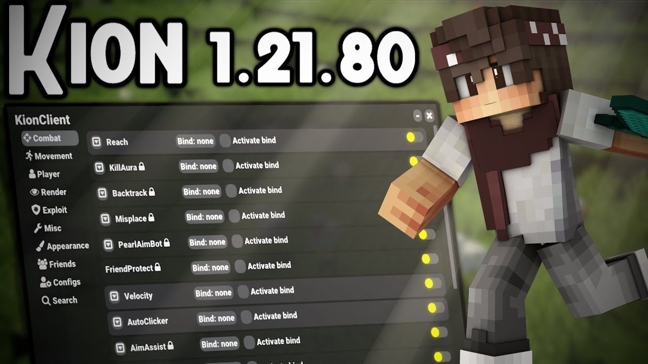 NEW: Kion Client For FREE - Minecraft Bedrock 1.21 Ghost Hack