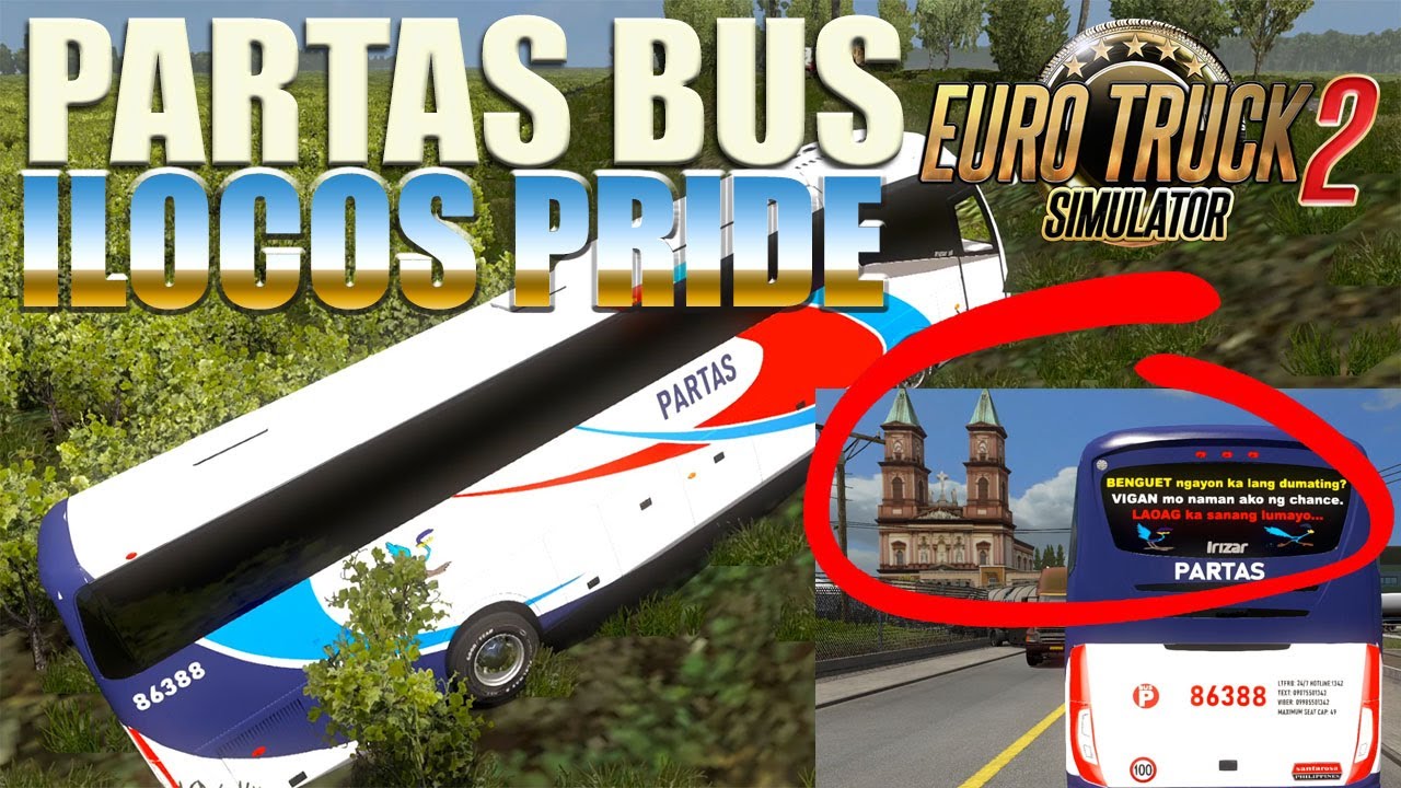 PARTAS BUS BYAHENG NORTE TAYO - ILOCOS PRIDE - Travel to La Union, Vigan, Laoag, Cubao - ETS 2 MOD