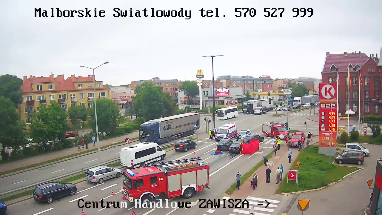 Wypadek na Alei Rodła w Malborku - zobacz