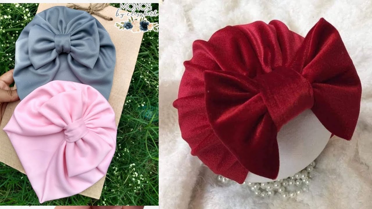 NO MACHINE Baby Turban Hat Sewing Tutorial 😍 New Born Baby Cap Cutting and Stitching