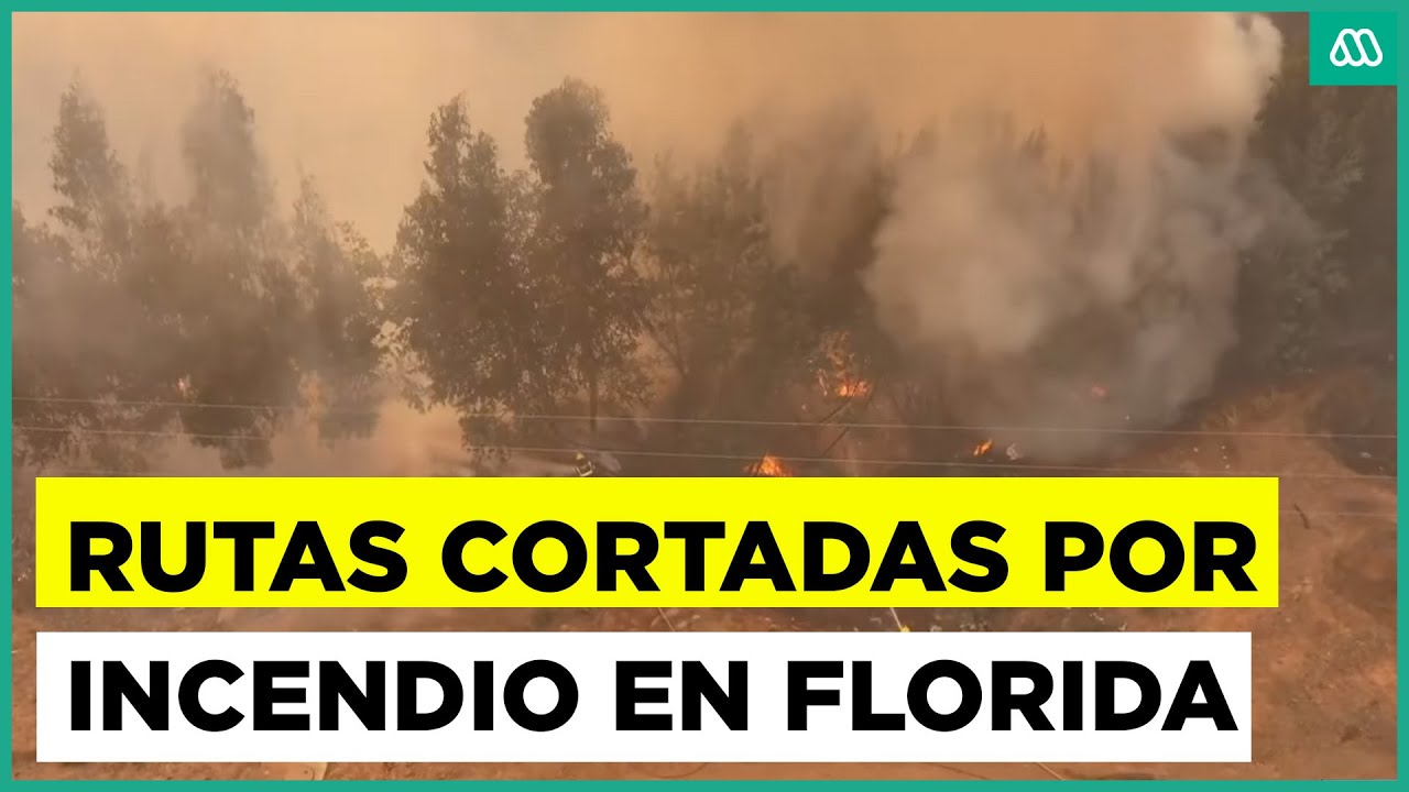 Rutas cortadas por focos de incendio en Florida