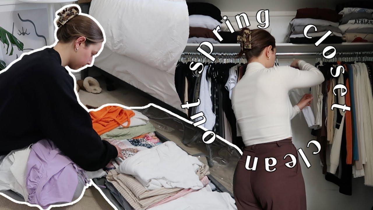 purging my closet into a capsule wardrobe!! (basics and neutrals) *spring 2022 closet cleanout*