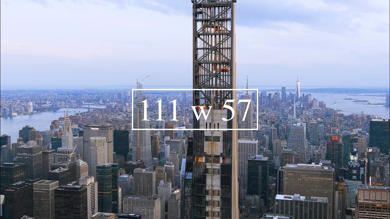 111 w 57 Steinway Tower 4k drone
