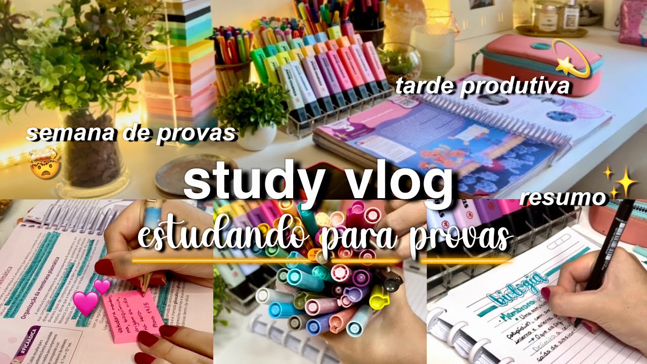 STUDY VLOG Produtivo | Como eu estudo para provas | Estude Comigo!  (narrado)