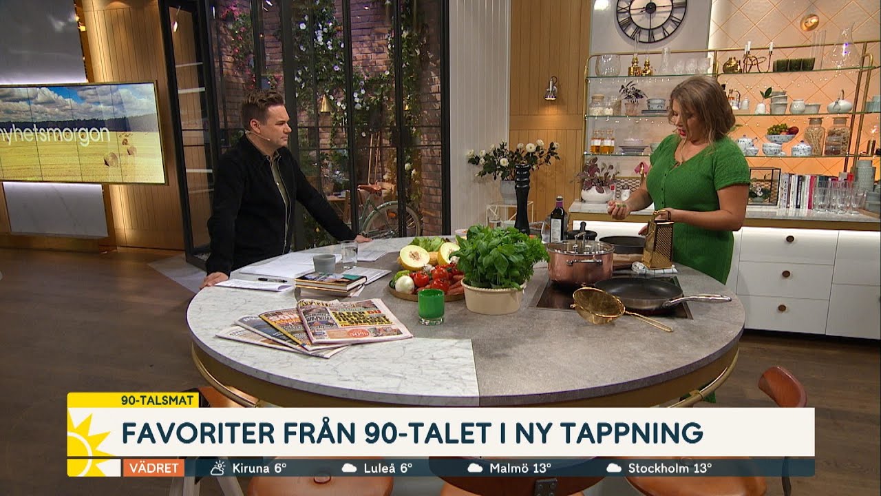 Matfest i 90-talsanda: Tacopaj, pesto och varma mackor - Nyhetsmorgon (TV4)