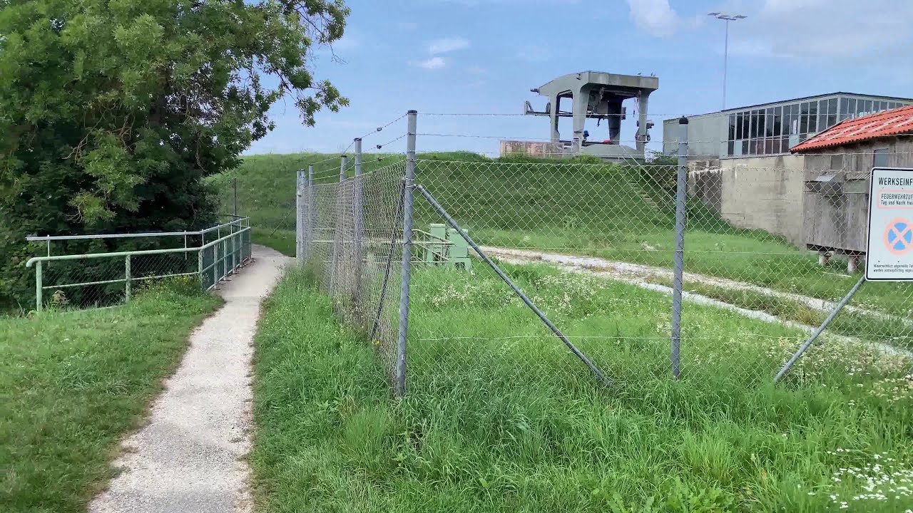Walking video 4K/60fps, Dam Dingolfing Germany