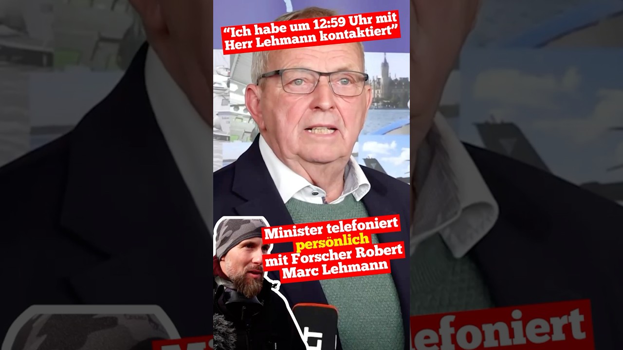 OŚWIADCZENIE: #Minister telefonrt pers&ouml;nlich mit #Forscher #Robert #Marc #Lehmann