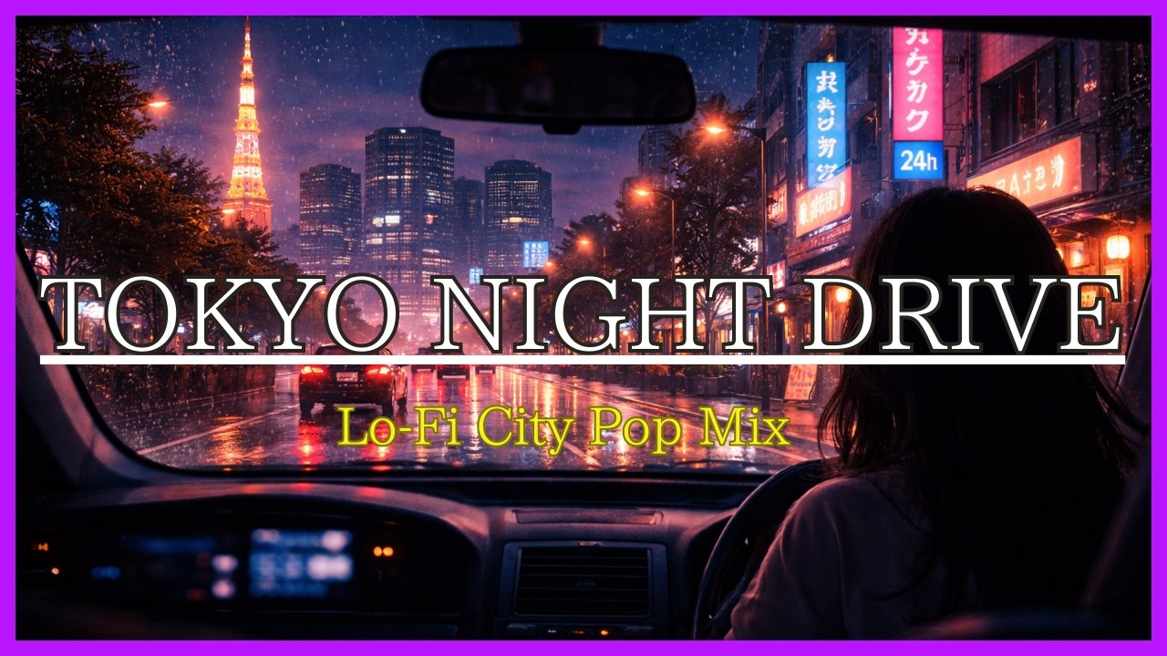 【Japanese 80s City Pop】Tokyo Night Drive 🌃 雨の東京Lo-Fi City Pop Mix｜深夜ドライブBGM