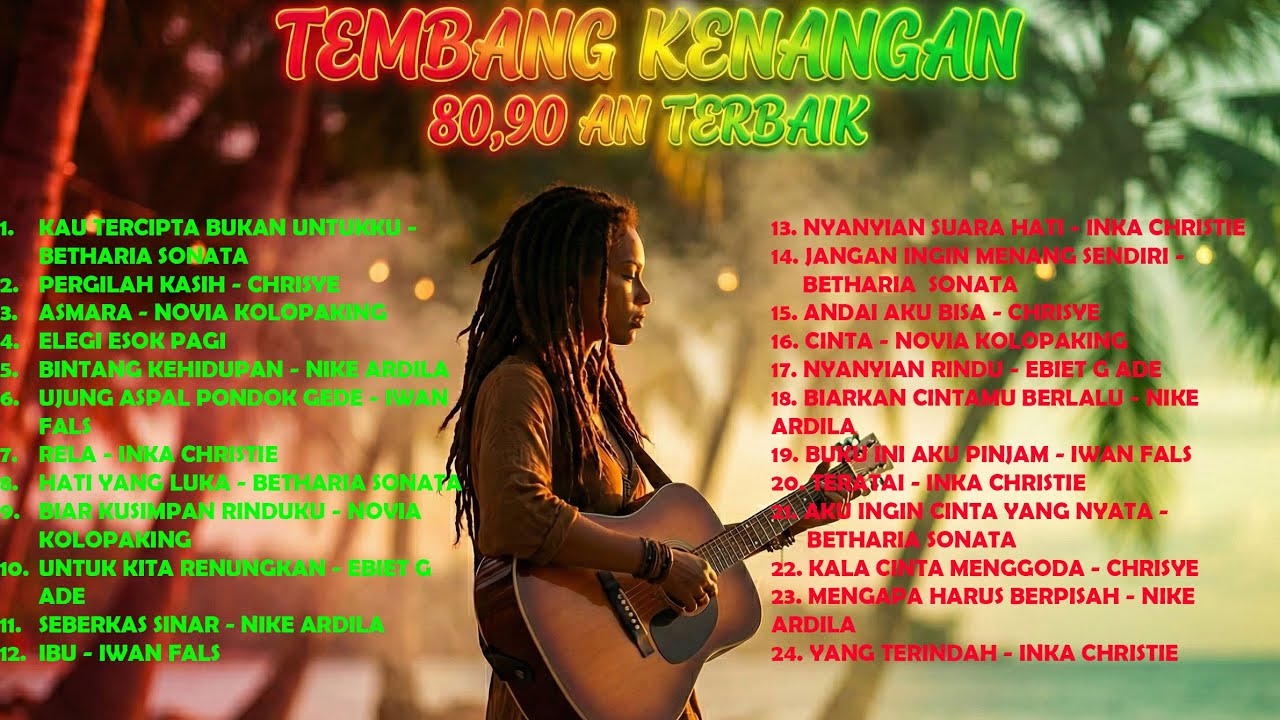 Tembang Kenangan 80,90an Terbaik  Lagu Lawas Indonesia Populer Sepanjang Masa | Cover Reggae Akustik