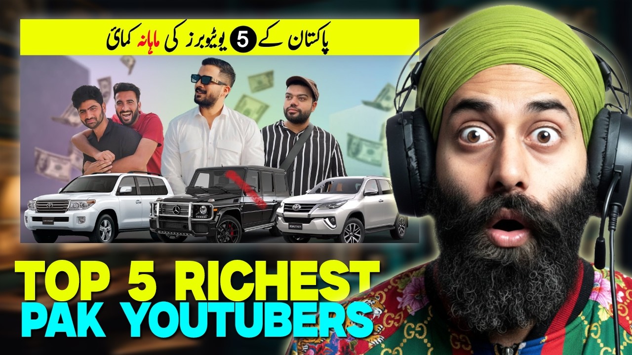 PAKISTAN’S TOP 5 RICHEST YOUTUBERS 💰 | INDIAN SHOCKED BY THEIR NET WORTH! 🇮🇳😱