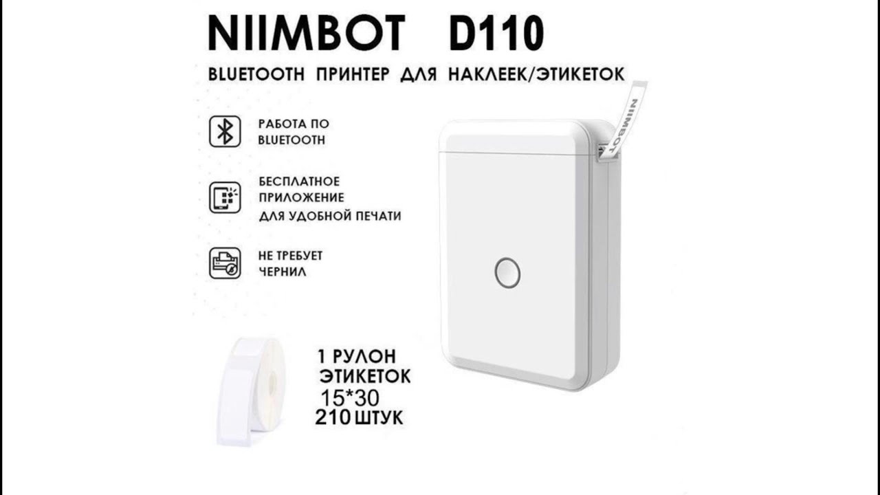NIIMBOT D110 Термопринтер для печати наклеек