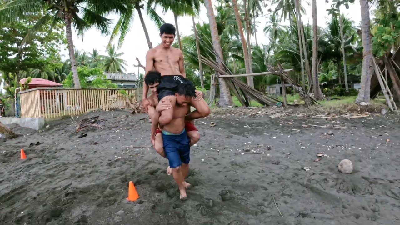 How to Lift and Carry a Person to Safety | Piggyback Shoulder ride 2 People Carry