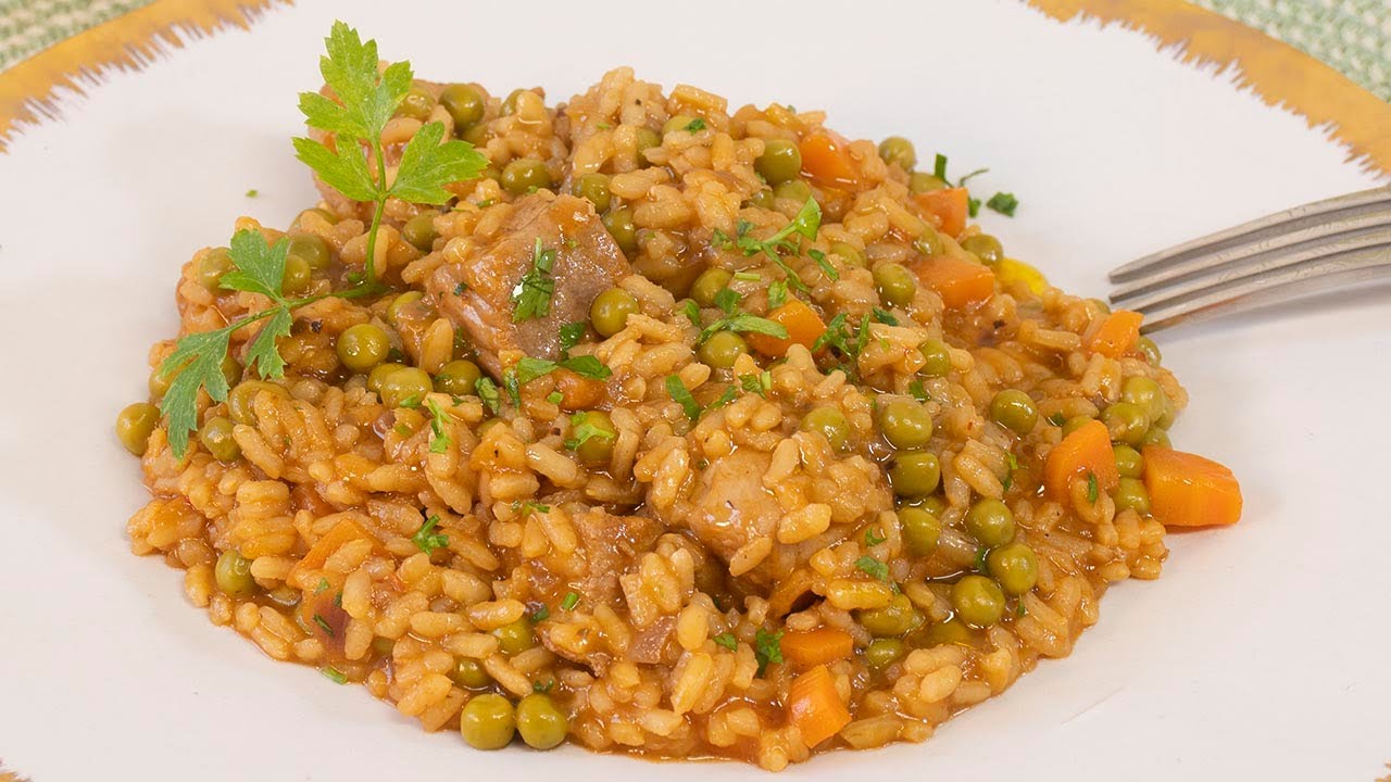 Lo mejor de la cocina diaria.Arroz con magro tierno de cerdo.