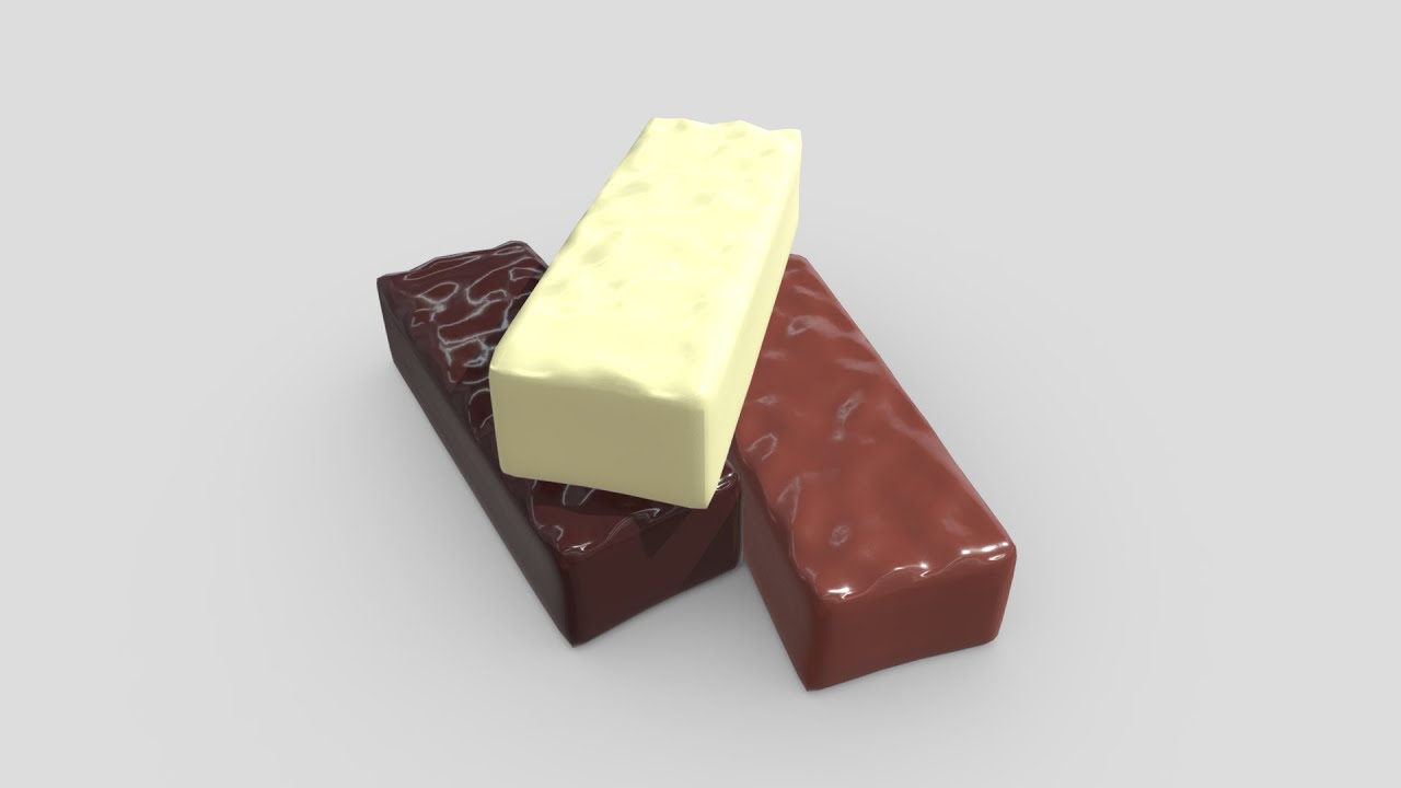 Chocolate Bar 2 - low poly PBR 3d model