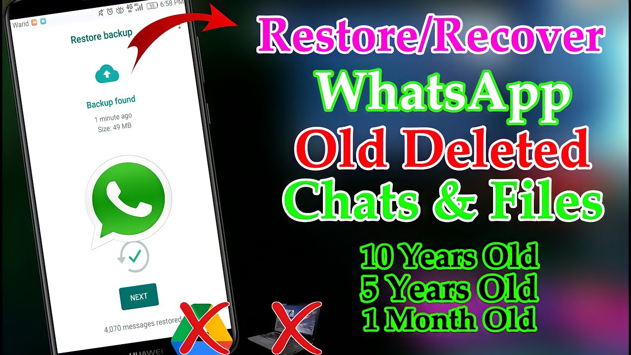 Restore Whatsapp Chats And Media files Without Google Drive In 2023 | Recover Whatsapp Data In 2023
