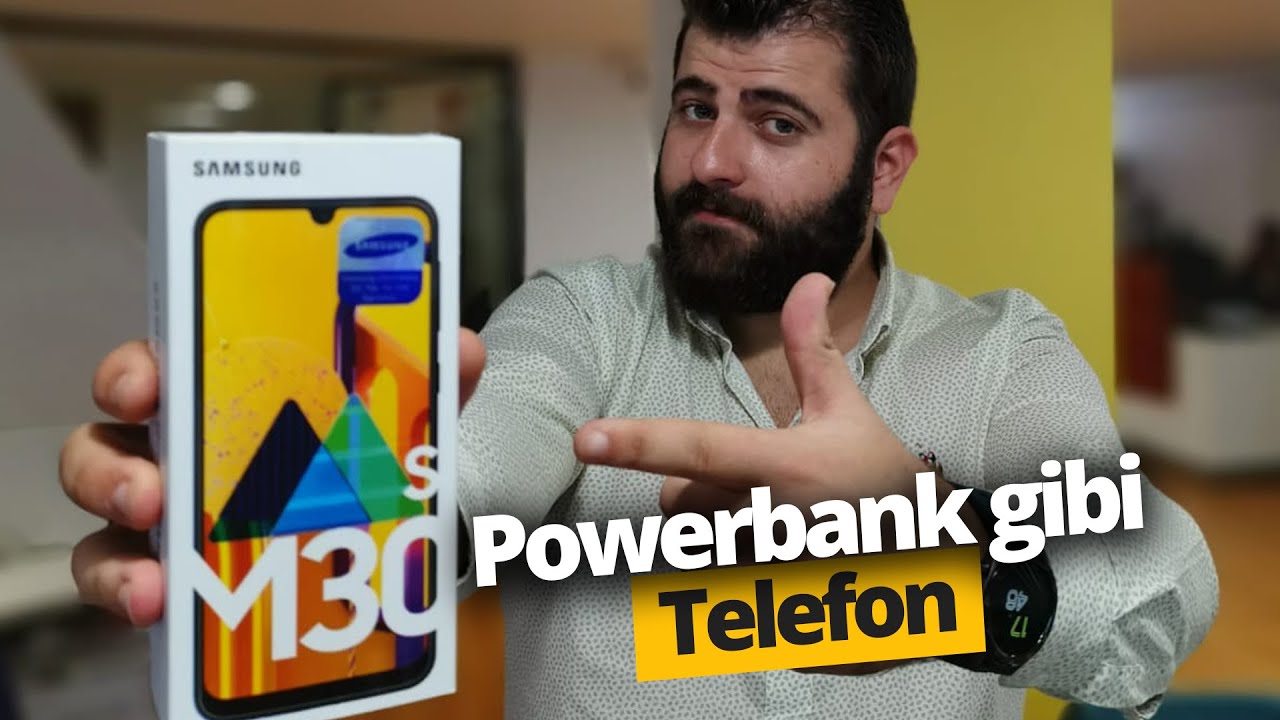 Powerbank gibi telefon Samsung Galaxy M30s Kutudan Çıkıyor
