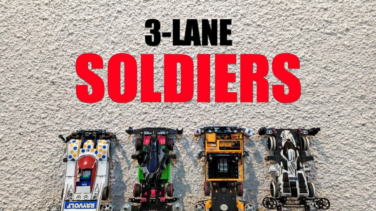 3 LANE SOLDIERS【ミニ四駆】Mini 4WD Tamiya Indonesia 