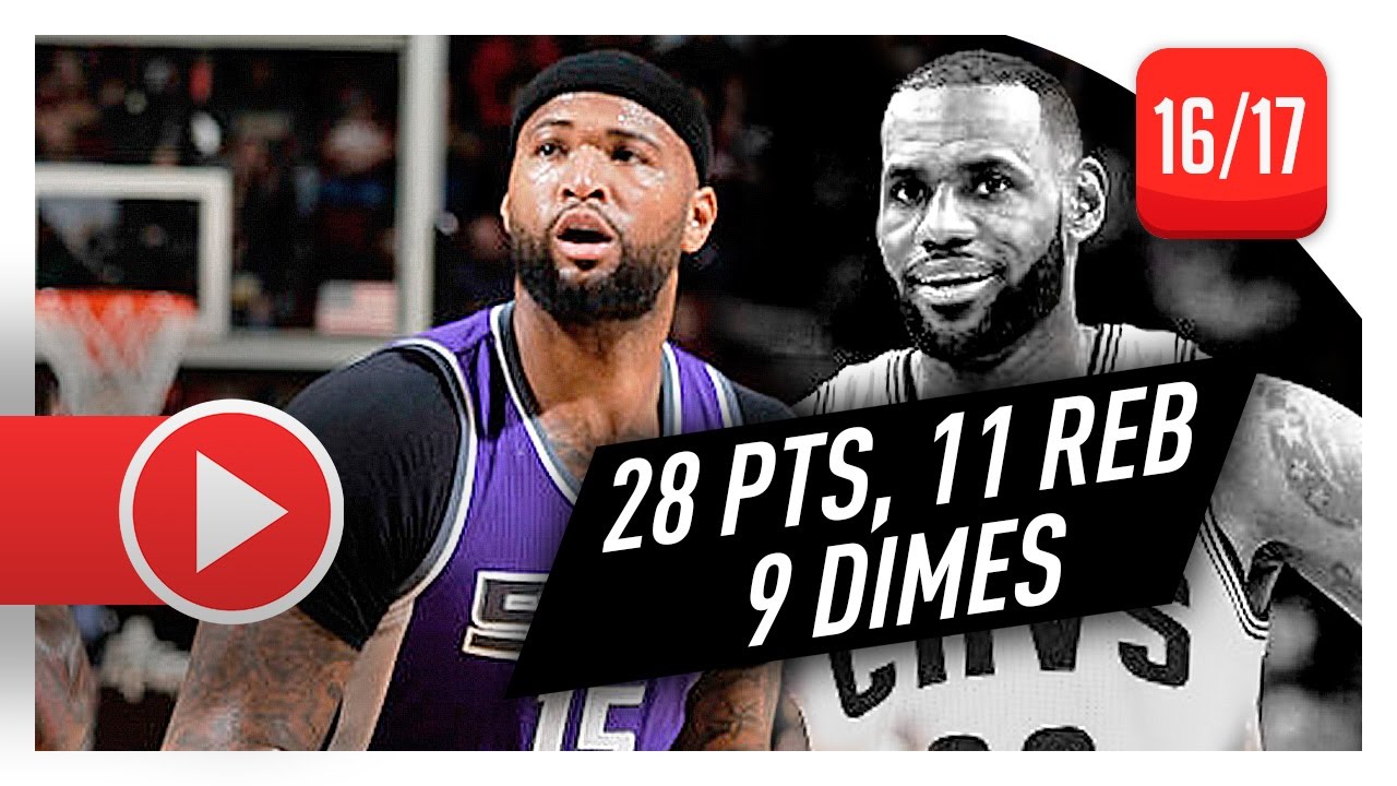 DeMarcus Cousins Full Highlights vs Cavaliers (2017.01.25) - 28 Pts, 11 Reb, 9 Ast, BEAST!