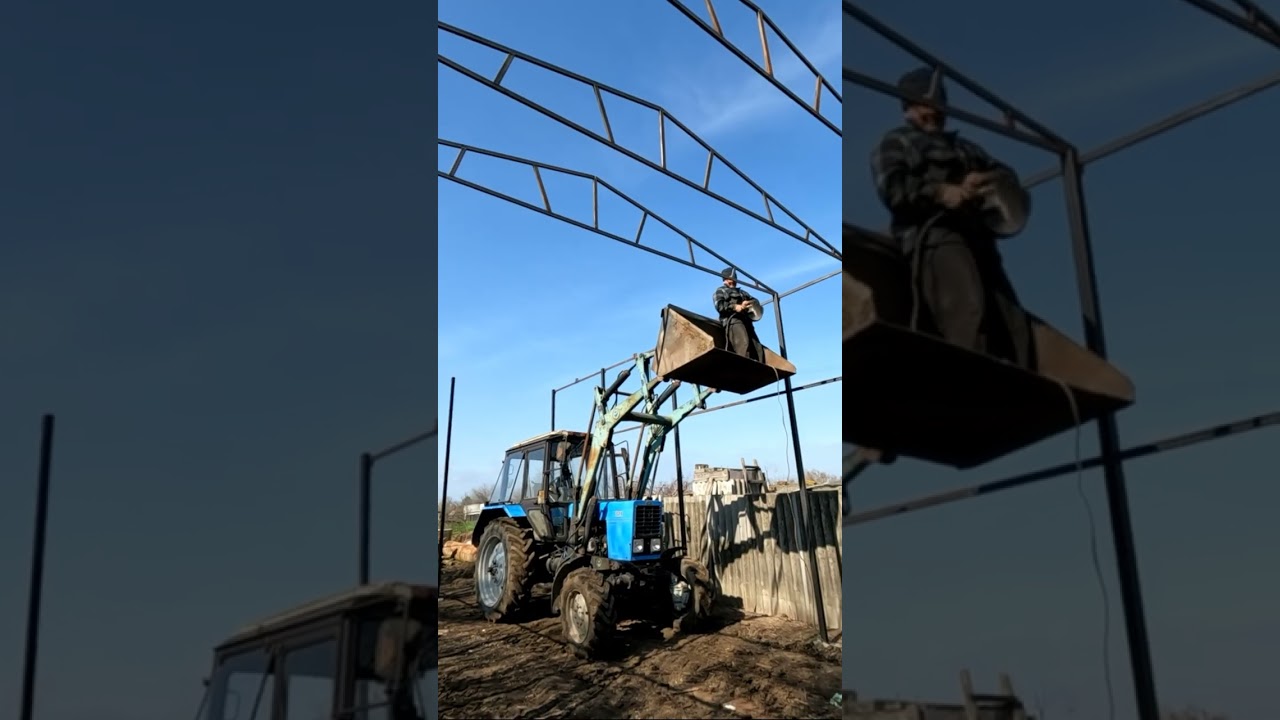 Сенник для хранения сена. Как построить сеновал.  #сельскоехозяйство #сеновал #ангар