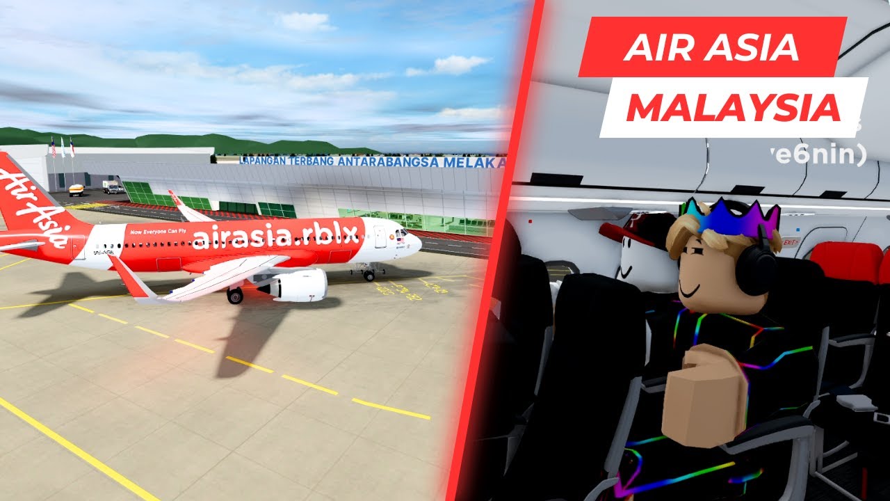 ROBLOX Airline Flight Review | Air Asia Malaysia | Airbus A320 | Economy Class