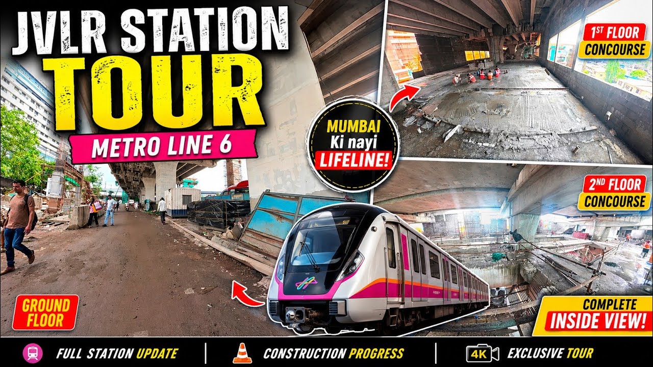 Mumbai Metro Line 6 JVLR Station Tour | Pink Line Walkthrough (2026)