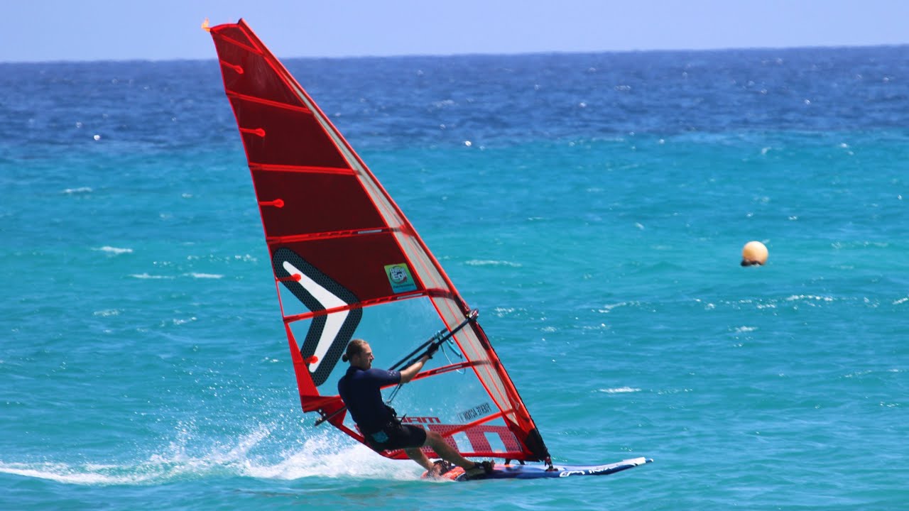 Fuerteventura DRONE FOOTAGE Windsurfing Rene Egli Slalom Session!!!
