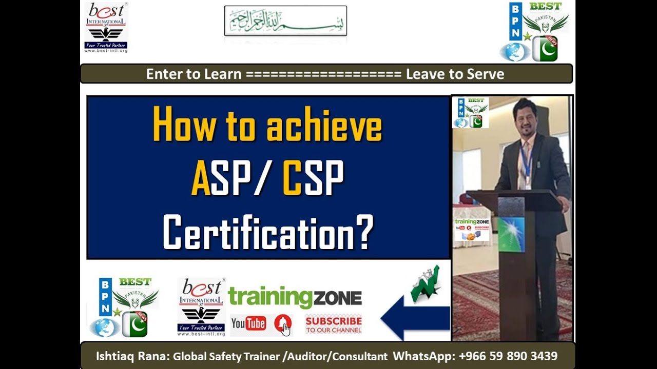 How to achieve ASP CSP Certification (BCSP USA Accredited)?