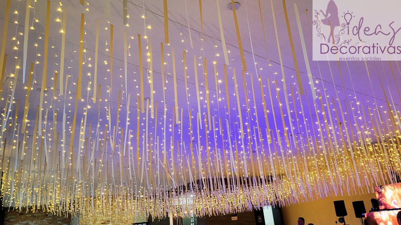 NUEVA DECORACIÓN: Lluvia de luces y listones!