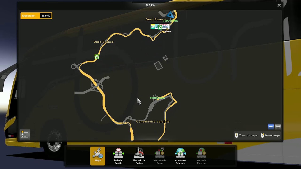 MARCOPOLO G8 1200 MB - EURO TRUCK SIMULATOR 2 - MAPA RBR - PETRÓPOLIS x OURO PRETO