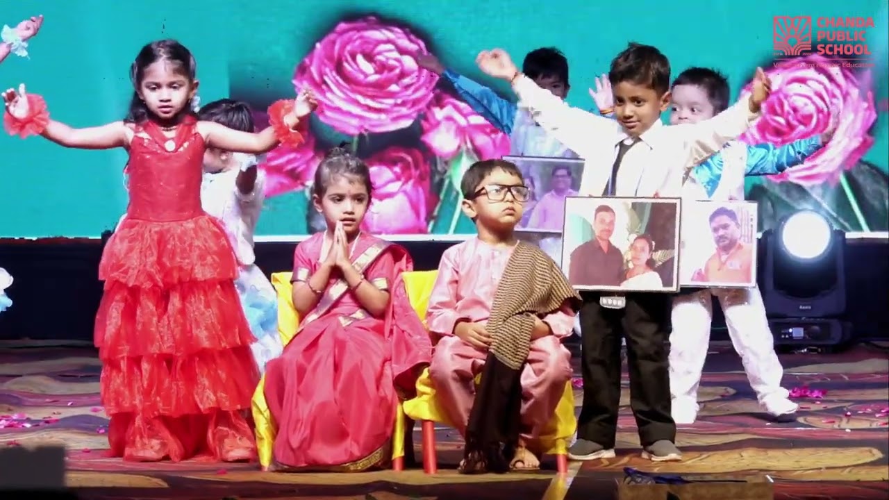 Skit on old Age Home by Nursery students of  Chanda Public School in Symphony 2025-26