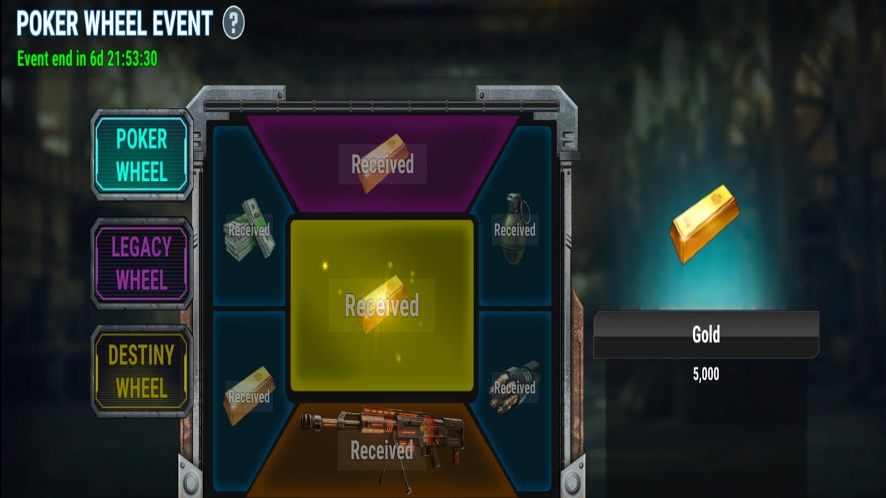 Dead Target Zombie Poker Lucky wheel Collects all Rewards