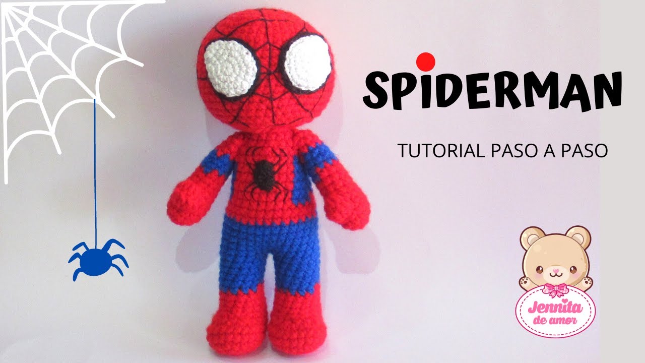 SPIDERMAN Super Héroe Amigurumi Tutorial (Patrón en descripción)