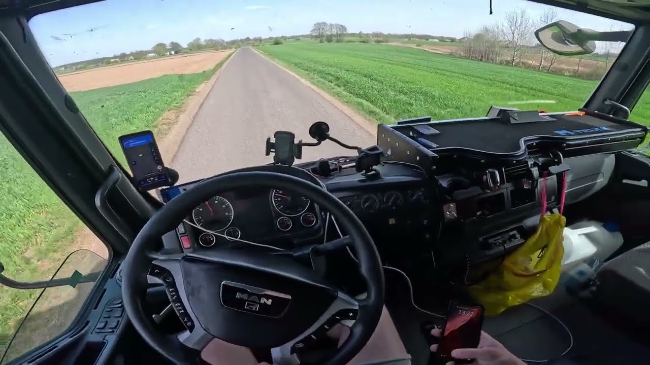 4K Truck POV – Driving MAN TGL 12.240 Through Narrow Polish Roads | No Commentary