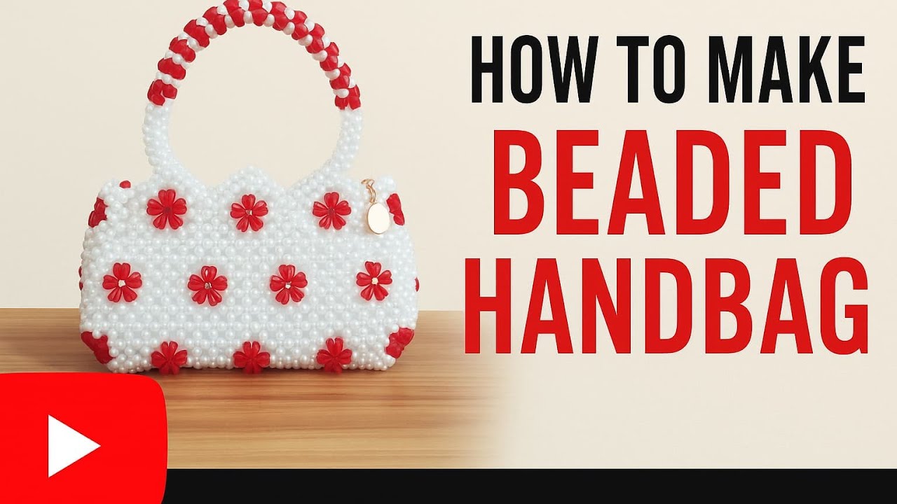 How to make beaded 32 Flower Hand  Bag | 32 Flower beads bag | part 1 new one