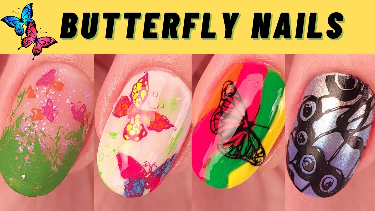 Spring nail art | Butterfly nail designs