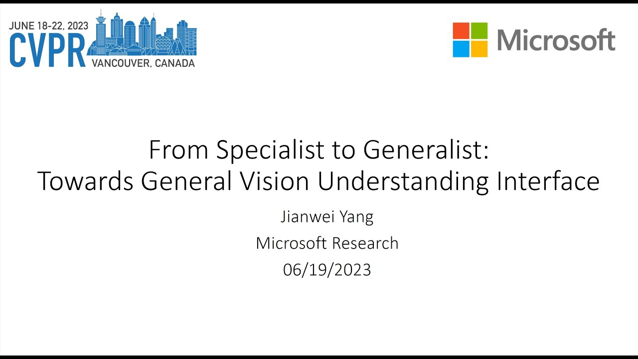[CVPR2023 Tutorial Talk] Towards Unified Vision Understanding Interface