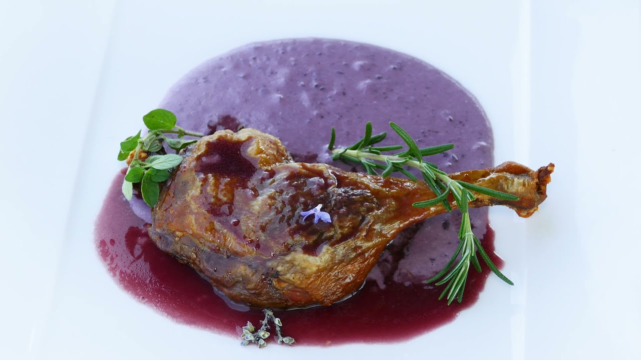 DUCK CONFIT with Red Wine Sauce - Winemaker's Dinner 2021, Stefano Cooking Demo - Dish 2