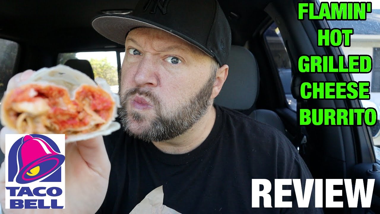 New Taco Bell Flamin' Hot Grilled Cheese Burrito | Food Review